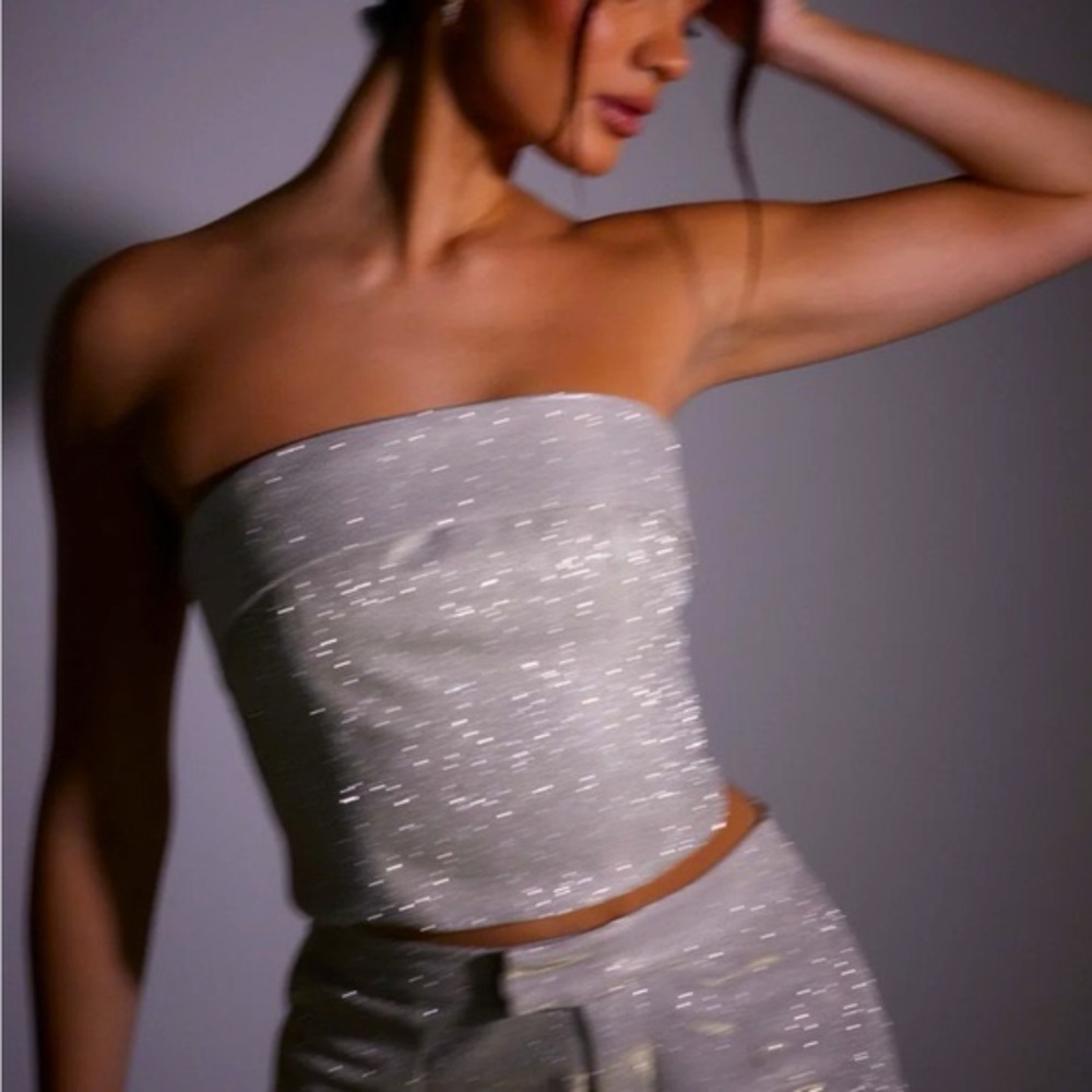 Gold Aries SLA The Label crop tube top. Size S